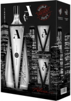Водка "Vodka A", gift box with 2 shots, 0.7 л