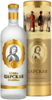 Водка "Царская" Золотая, в подарочной тубе "Военная", 1 л